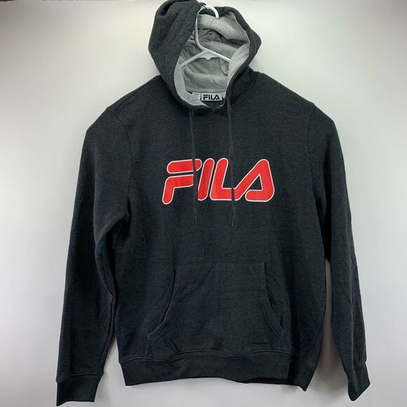 Fila Other - Fila Mens Logo Pullover Training Hoodie Charcoal Gray M